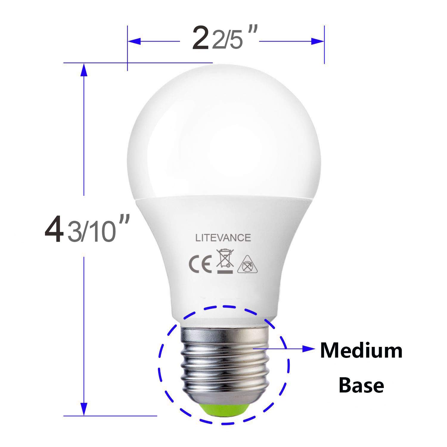 LEDMUNDO 12V24V AC/DC 12W 4000K LED Edison Bulbs,12W 1050lumen A19 E26
